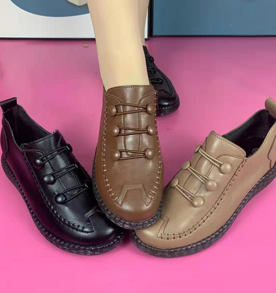 SCHOOL GIRL Zapatos de cuero Hechos a mano casuales. Escuela, Niñas,Maestras,Trabajo.Diseño único con costuras de precisión