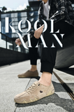 Kool Man.Zapatos Italianos Impermeables - Hechos a mano. Zapatos bajos de cuero para hombre. Zapatillas casuales antideslizantes y transpirable.
