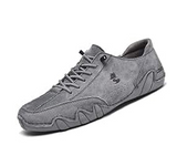 Zapato casual gris de ante con cordones y suela flexible estilo conductor marca allonline24 Kool Man.Zapatos .