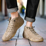 HAPPY MAN Botines ALLONLINE24 botines beige de ante para hombre con cordones y suela flexible para uso urbano