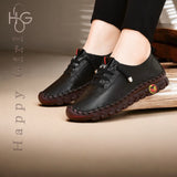Zapatos de mujer negros comodos de piel sintetica ALL ONLINE 24 con suela flexible para caminar Happy Girl