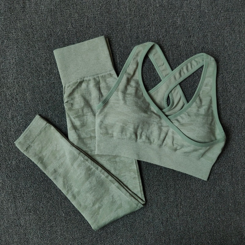 Push Up Sports Bra Suits Outfit 2 Pieces