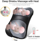 Neck Massage Pillow Deep Kneading Shoulder Back and Foot Massager with Heat-Relaxation Gifts for Women/Men/Dad/Mom