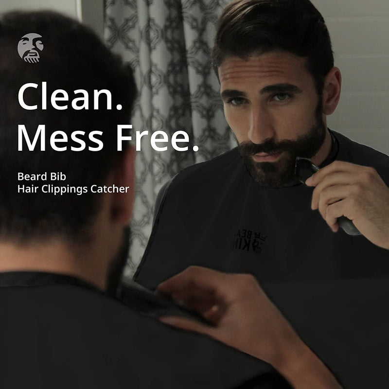 Beard Bib Babero de barba-Beard Catcher - Hair clipping catcher-Men's Grooming Cape