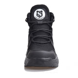 Botas de seguridad punta de acero panama negras con cierre de cordones marca Suadex