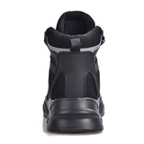 Vista trasera de botas de seguridad punta de acero panama negras para proteccion laboral
