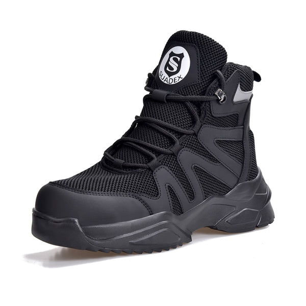 Botas de seguridad punta de acero panama negras con diseno resistente y suela antideslizante para trabajo seguro
