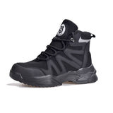 Botas de seguridad punta de acero panama negras con diseno moderno y suela antifatiga para proteccion laboral