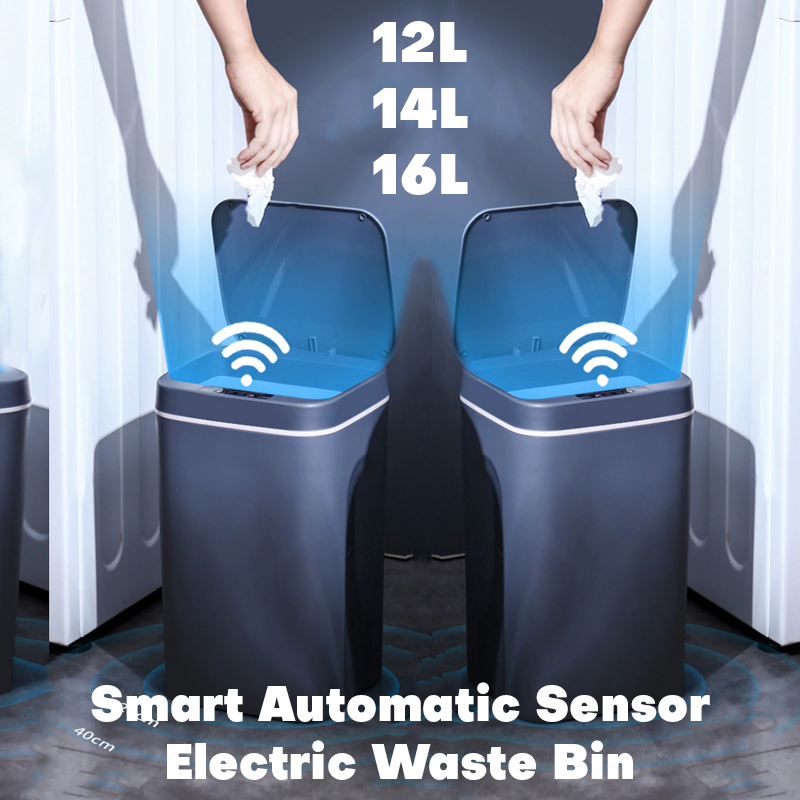 Smart Automatic Sensor Electric Waste Bin Cubo de basura eléctrico con sensor automático inteligente