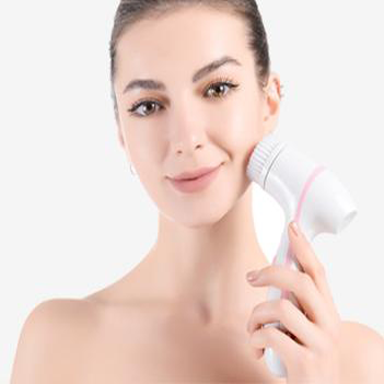 Facial Cleansing Brush Set with 3 Bi-directional Spin Brush Heads-rechargeable Face Spa Kit-Juego de cepillos de limpieza facial-Sistema de spa facial