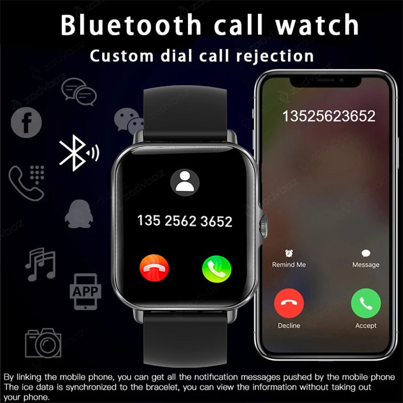 Nuevo Reloj Inteligente con Bluetooth para hombres y mujeres, reloj inteligente resistente al agua IP67 para hombres y mujeres