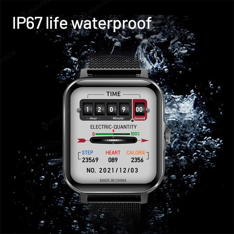 2022 Nuevo Reloj Inteligente con Bluetooth para hombres y mujeres, reloj inteligente resistente al agua IP67 para hombres y mujeres