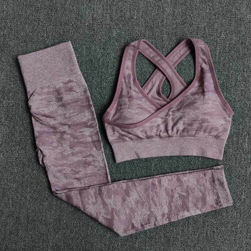 Push Up Sports Bra Suits Outfit 2 Pieces