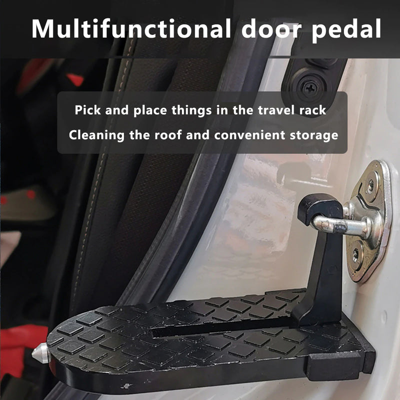 Car Door Step Universal Latch Hook Auxiliary Foot Pedal and Safety Hammer Soporte de techo plegable multifunción paso para puerta de coche