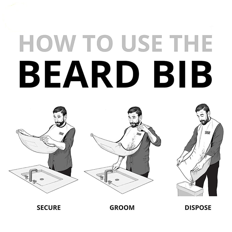 Beard Bib Beard Bib-Beard Catcher - Hair clipping catcher-Men's Grooming Cape