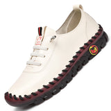 Zapato mujer blanco ALL ONLINE 24 estilo casual cuero flexible suela antideslizante confortable Happy Girl