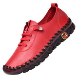 Zapato mujer rojo ALL ONLINE 24 estilo casual cuero flexible suela antideslizante confortable Happy Girl