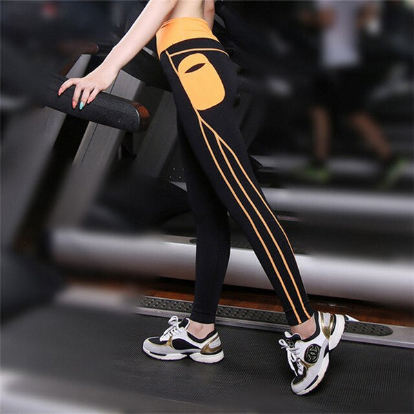 Pantalones deportivos para mujer con bolsillo . Women Yoga Pants With Pocket Quick Dry