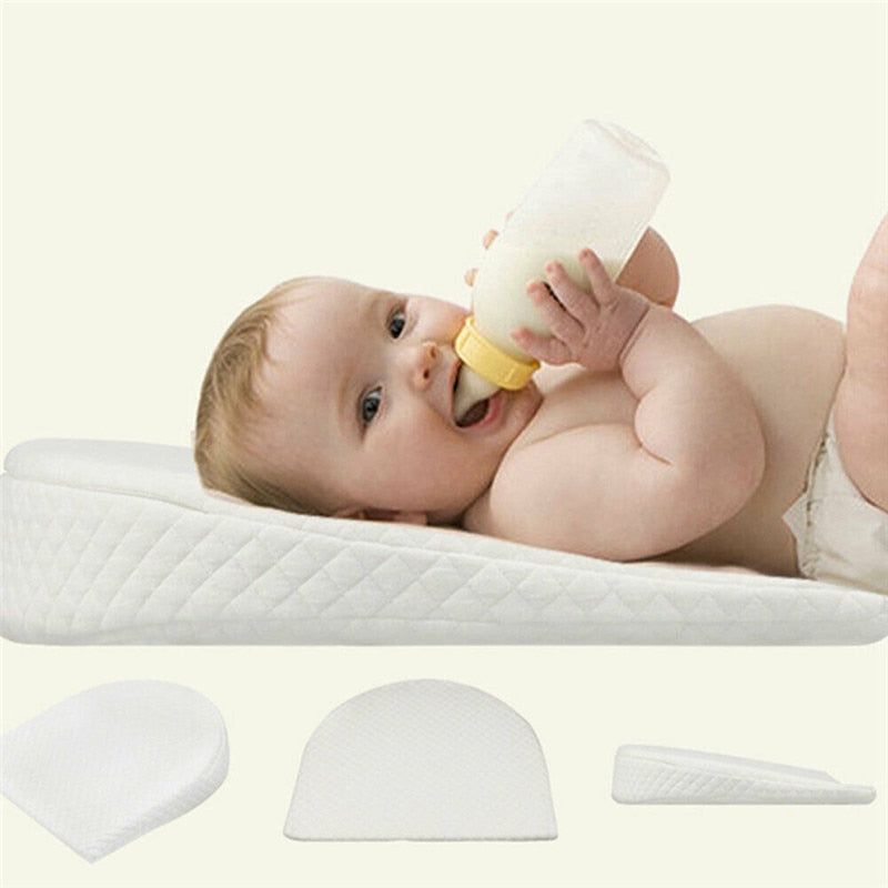 Hot Newborn Baby Sleep Pillow Anti Baby Spit Milk Crib Cot Sleep Positioning Wedge Anti-Reflux Cushion Cotton Pad Mat