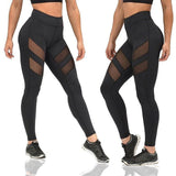 New Women Yoga Pants Push Up Fitness Gym Sports Leggings Running Mesh Yoga Leggins Seamless Training Pants Femme high waist