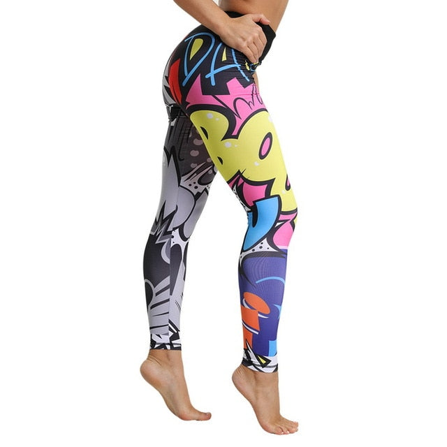 Sexy Mesh Printed Leggings fitness For Women