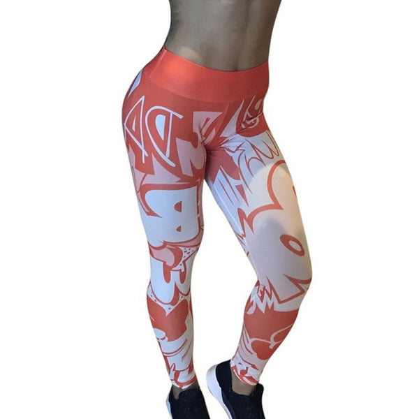 Sexy Mesh Printed Leggings fitness For Women
