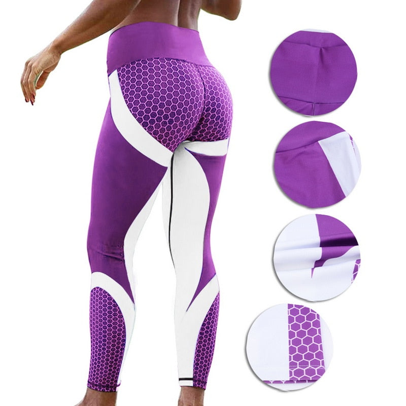 Sexy Mesh Printed Leggings fitness For Women