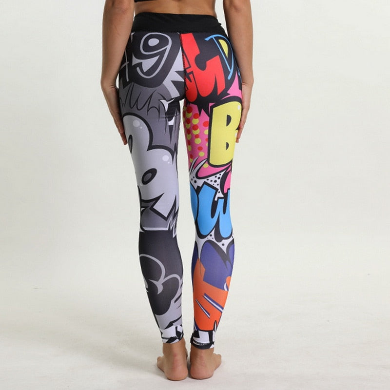 Sexy Mesh Printed Leggings fitness For Women
