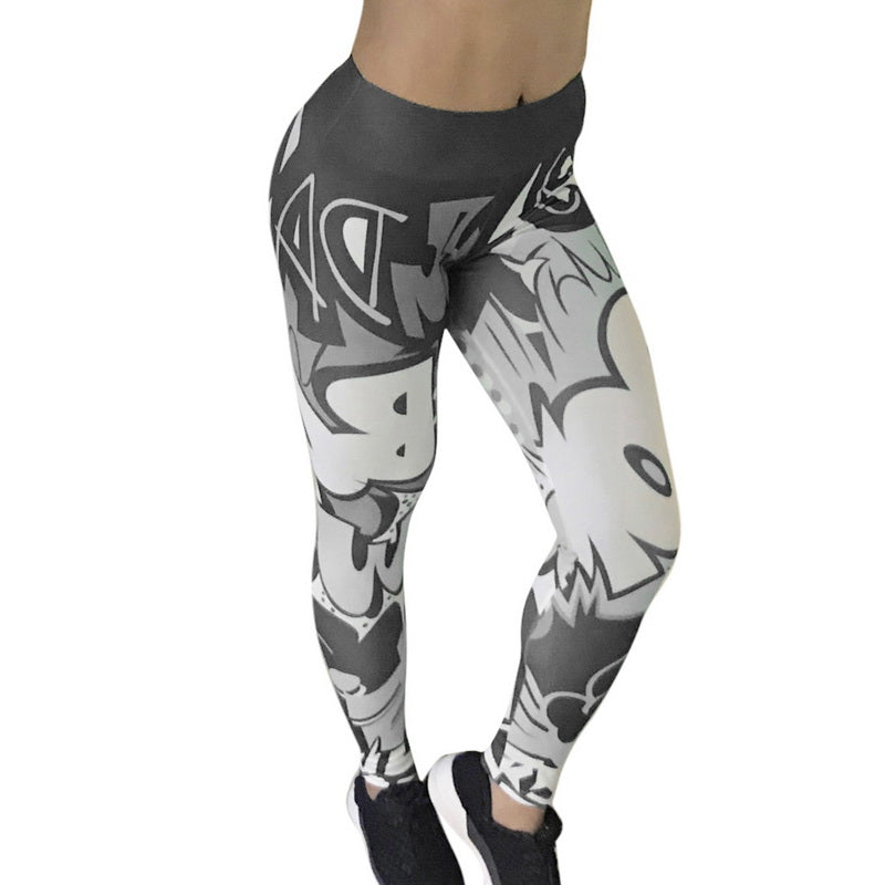Sexy Mesh Printed Leggings fitness For Women