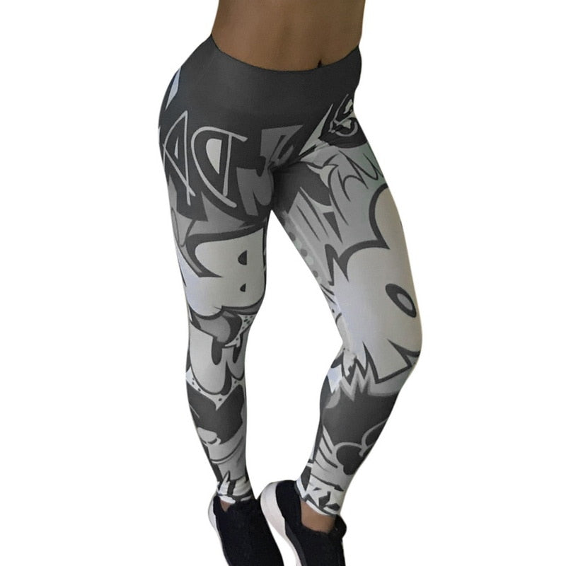 Sexy Mesh Printed Leggings fitness For Women