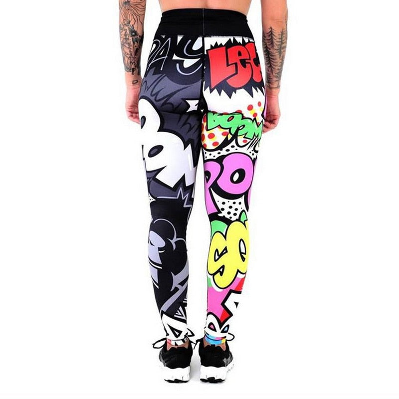 Sexy Mesh Printed Leggings fitness For Women