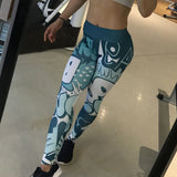 Sexy Mesh Printed Leggings fitness For Women