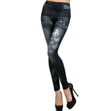 Classic Stretchy Slim Leggings Sexy imitation Jeans Skinny Pants big size bottoms