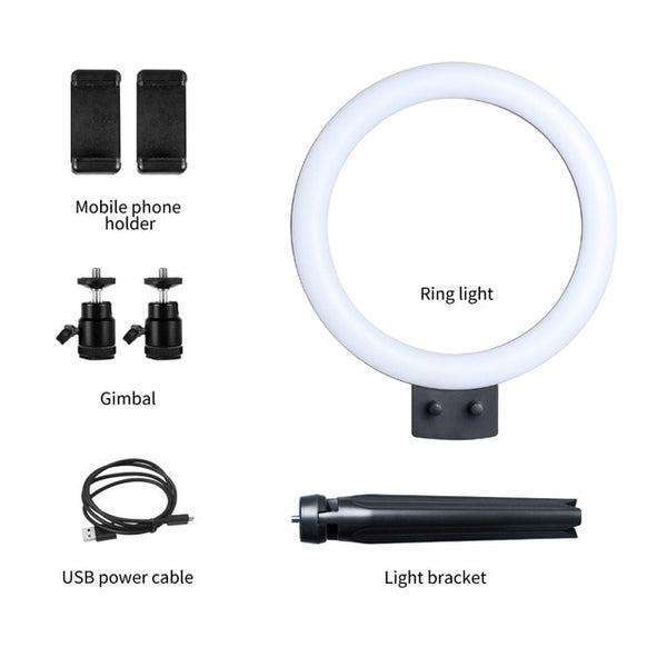 Desktop Ring Light With USB Plug Tripod Stand For YouTube Video Live and Photo Photography studio