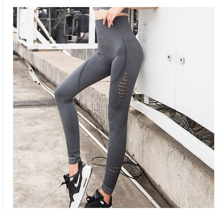 Women Stretchy Tummy Control High Waist Fitness Leggings