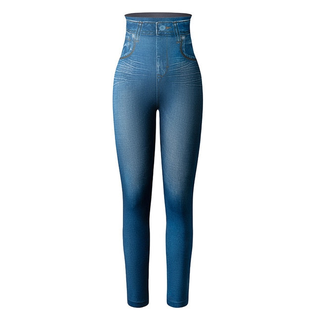 Slim Look Push Up Seamless High Waist Jeans Leggings Women