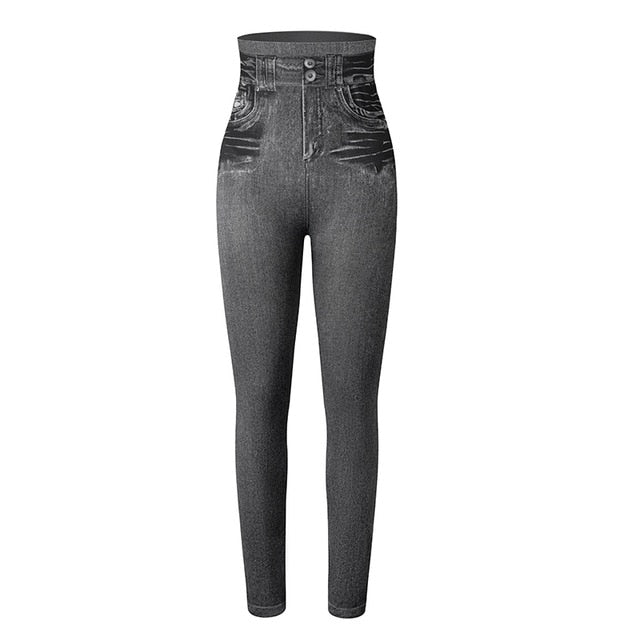 Slim Look Push Up Seamless High Waist Jeans Leggings Women