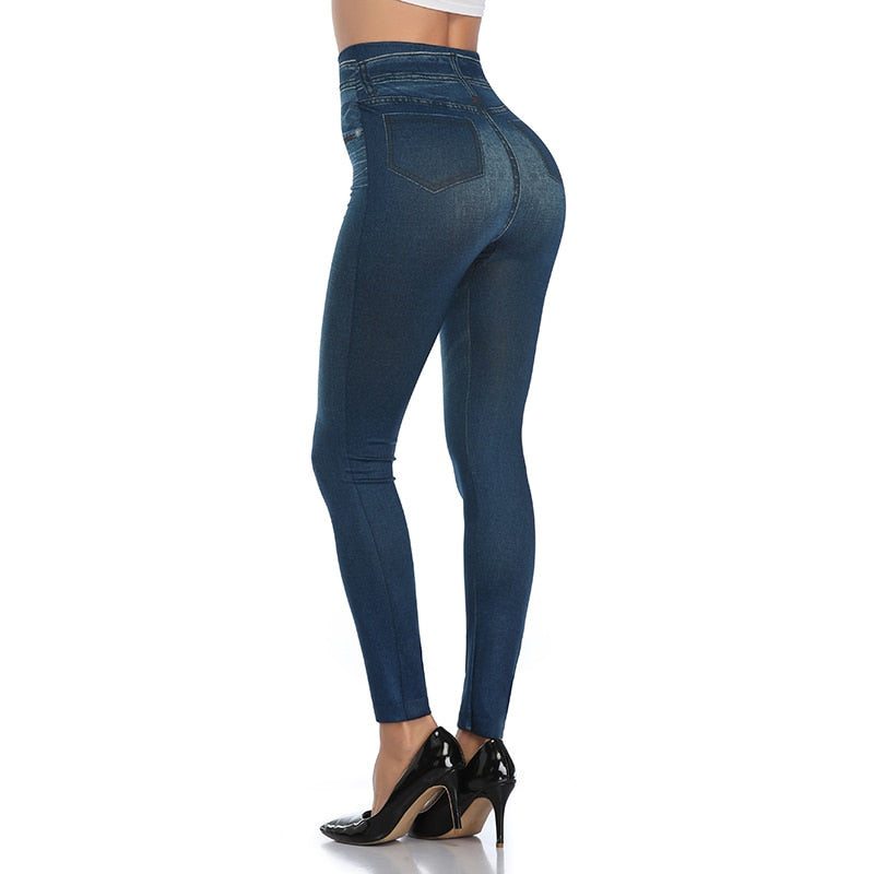 Slim Look Push Up Seamless High Waist Jeans Leggings Women