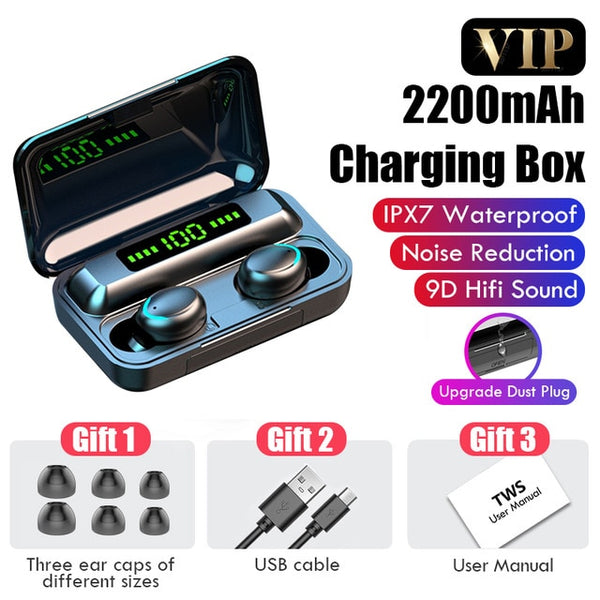 Wireless Headphones TWS Bluetooth 5.0 Wireless Earphones 2200mAh Charging Box With Microphone Sport Waterproof Headsets Earbuds