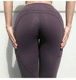 Women Solid Push Up High Waist Pocket Sports Legging pants