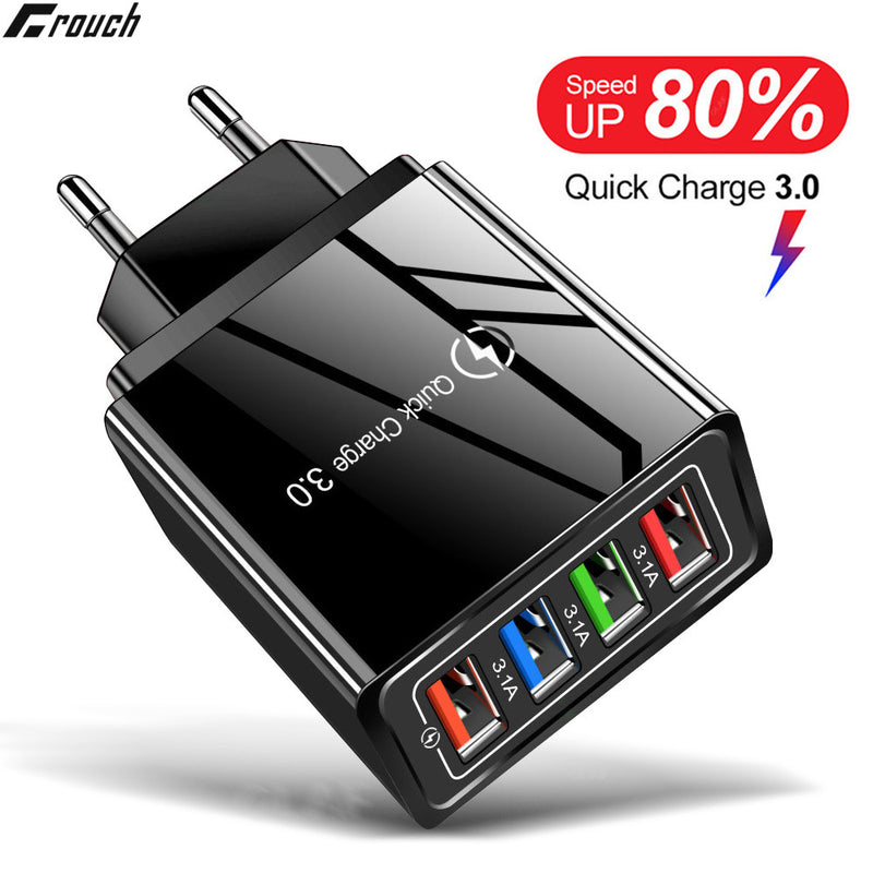 Crouch USB Charger Quick Charge 3.0 for Phone Adapter for iPhone Huawei Mate 30 Tablet Portable Wall Mobile Charger Fast Charger