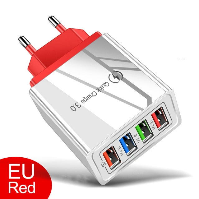 Crouch USB Charger Quick Charge 3.0 for Phone Adapter for iPhone Huawei Mate 30 Tablet Portable Wall Mobile Charger Fast Charger