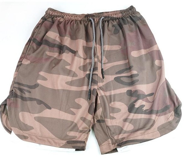 New Mens Secure Pocket Shorts 2-Layers Workout Fitness .fashion 2020