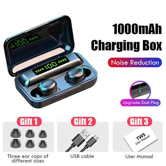 Wireless Headphones TWS Bluetooth 5.0 Wireless Earphones 2200mAh Charging Box With Microphone Sport Waterproof Headsets Earbuds