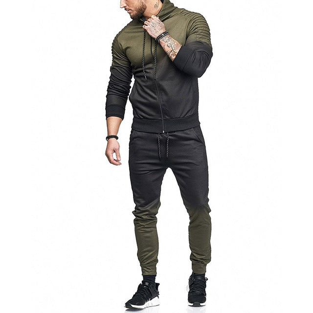 Conjunto deportivo Hot Men Tracksuit Sport Set 3D Print Striped