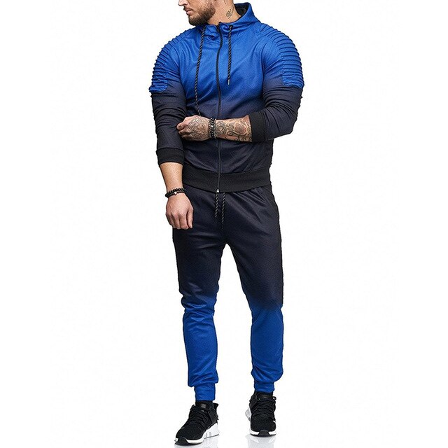 Conjunto deportivo Hot Men Tracksuit Sport Set 3D Print Striped