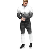 Conjunto deportivo Hot Men Tracksuit Sport Set 3D Print Striped