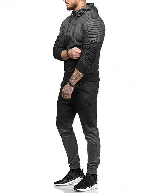 Conjunto deportivo Hot Men Tracksuit Sport Set 3D Print Striped