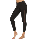 Pocket Yoga Pants High Waist Women Mesh Hollow Out Leggings Gym Running Workout Leggins Sport Fitness Sports Wear