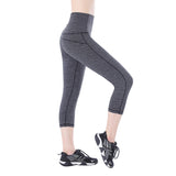 EAST Women Fitness Yoga Leggings Workout Gym Sports Capri Pants With Pockets